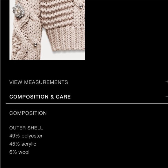 Zara NWT beaded rhinestone knit sweater 3920/188 - Picture 4 of 10